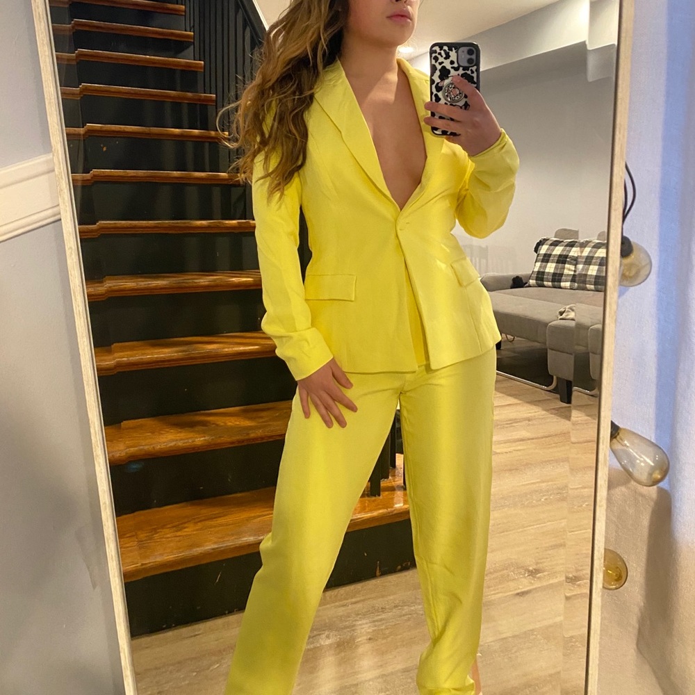 Oh Polly Yellow Suit NWT